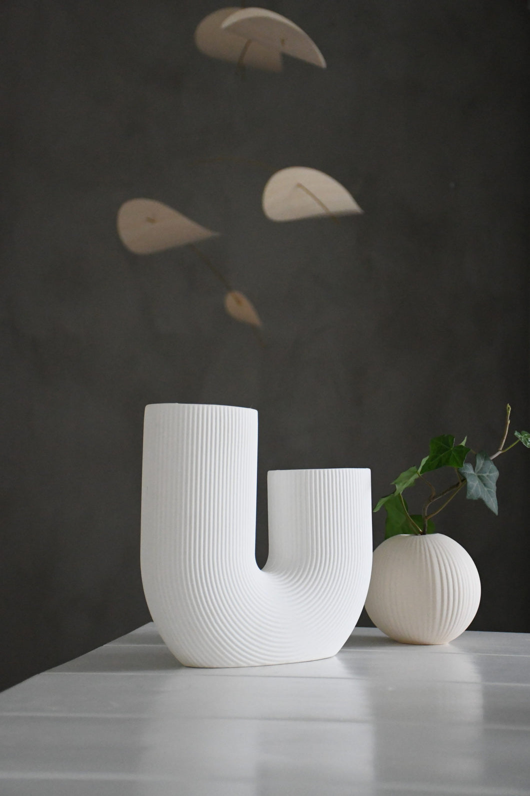 Vase Stravalla Weiß von Storefactory